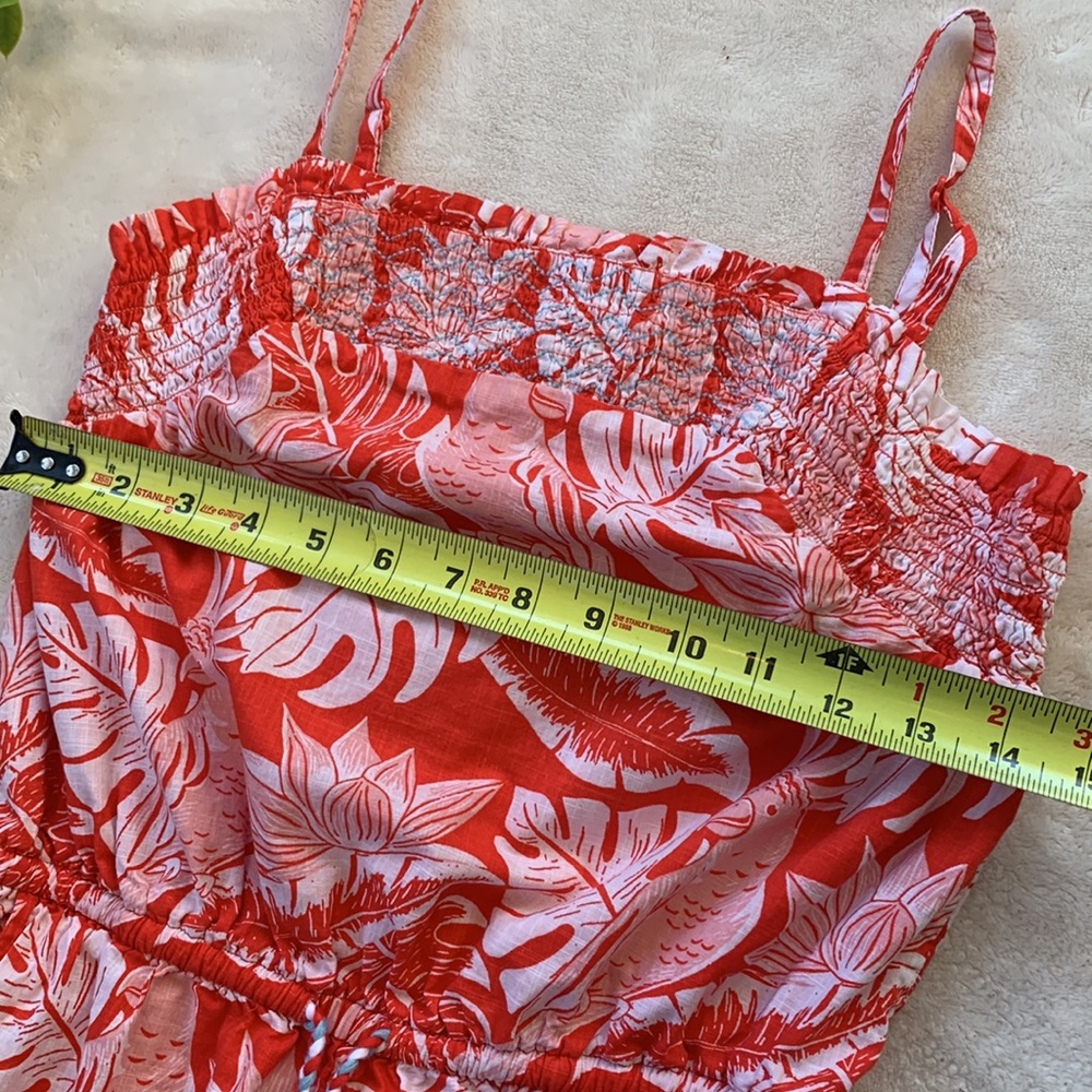 Boden 13/14 Tropical Orange & White Romper EUC - Picture 13 of 16
